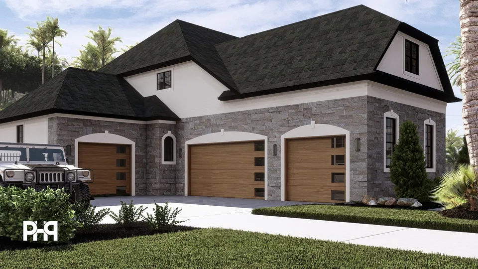 The Chanterelle house plan, exterior view 4